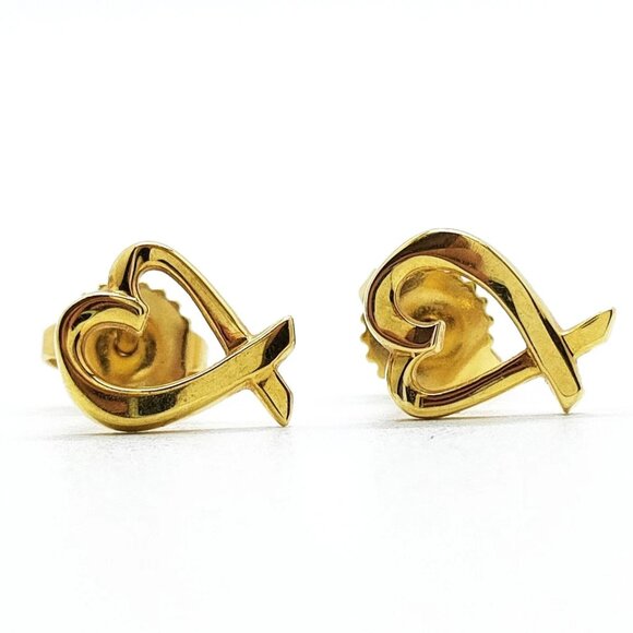 Tiffany and Co. Pierced Earring Loving Heart Picasso Gold 529-060225